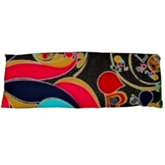 Retro Swirls In Black Body Pillow Case (dakimakura) by flipstylezfashionsLLC