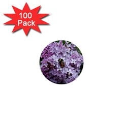 Lilac Bumble Bee 1  Mini Buttons (100 Pack) 