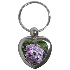 Lilac Bumble Bee Key Chains (heart)  by IIPhotographyAndDesigns