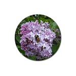 Lilac Bumble Bee Magnet 3  (Round) Front