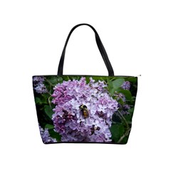 Lilac Bumble Bee Shoulder Handbags by IIPhotographyAndDesigns