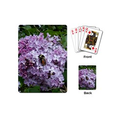 Lilac Bumble Bee Playing Cards (mini)  by IIPhotographyAndDesigns