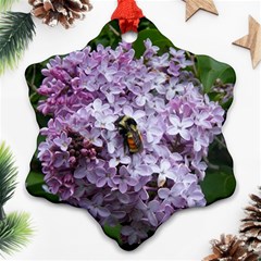 Lilac Bumble Bee Ornament (snowflake)