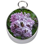 Lilac Bumble Bee Silver Compasses Front