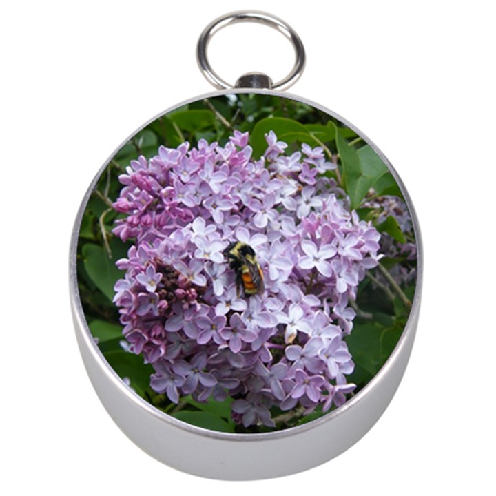 Lilac Bumble Bee Silver Compasses