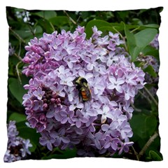 Lilac Bumble Bee Standard Flano Cushion Case (one Side) by IIPhotographyAndDesigns