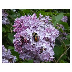 Lilac Bumble Bee Double Sided Flano Blanket (medium)  by IIPhotographyAndDesigns