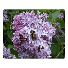 Lilac Bumble Bee Double Sided Flano Blanket (large)  by IIPhotographyAndDesigns