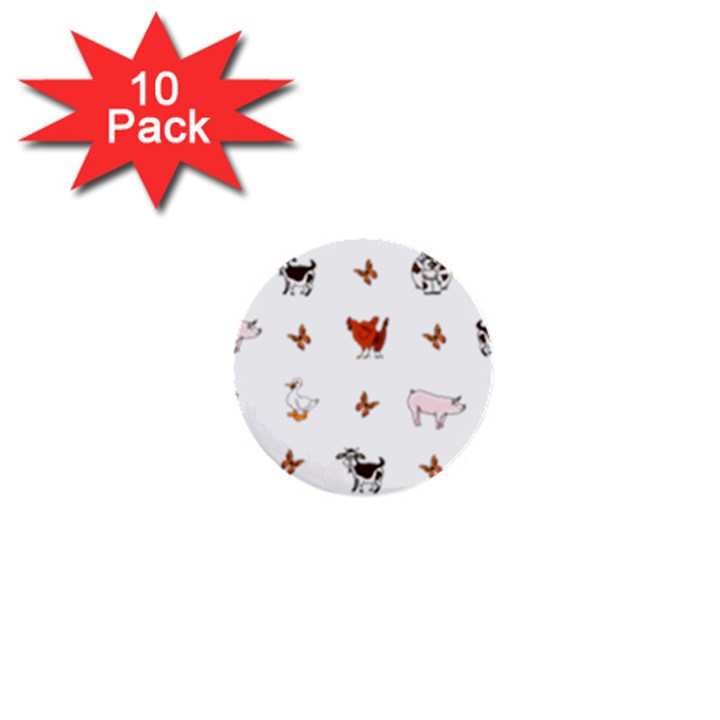 Farm Animals 1  Mini Buttons (10 pack) 