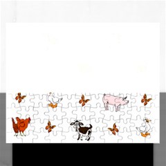 Farm Animals Rectangular Jigsaw Puzzl by IIPhotographyAndDesigns