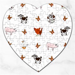 Farm Animals Jigsaw Puzzle (heart)