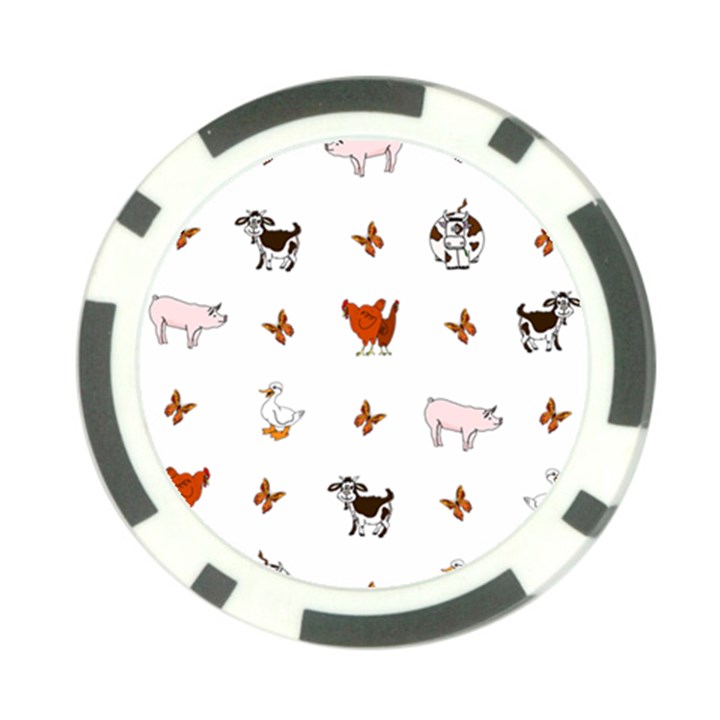 Farm Animals Poker Chip Card Guard