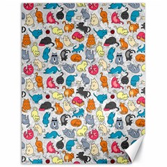 Funny Cute Colorful Cats Pattern Canvas 18  X 24   by EDDArt