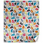 Funny Cute Colorful Cats Pattern Canvas 20  x 24   19.57 x23.15  Canvas - 1