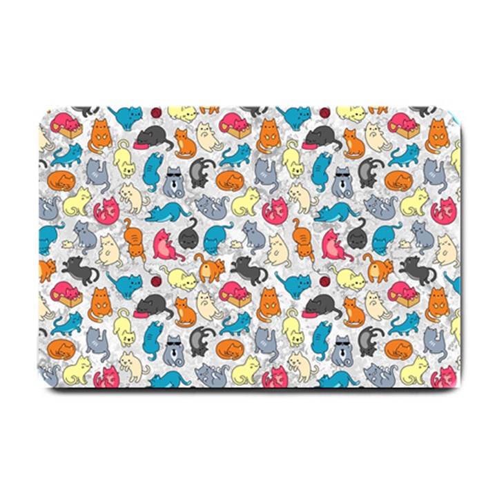 Funny Cute Colorful Cats Pattern Small Doormat 