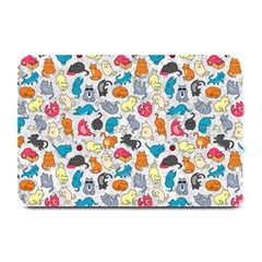 Funny Cute Colorful Cats Pattern Plate Mats by EDDArt