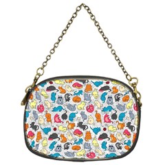 Funny Cute Colorful Cats Pattern Chain Purses (one Side)  by EDDArt