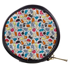 Funny Cute Colorful Cats Pattern Mini Makeup Bags by EDDArt