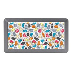 Funny Cute Colorful Cats Pattern Memory Card Reader (mini) by EDDArt