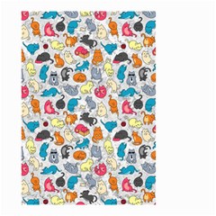 Funny Cute Colorful Cats Pattern Small Garden Flag (two Sides) by EDDArt