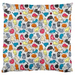 Funny Cute Colorful Cats Pattern Large Cushion Case (one Side) by EDDArt