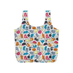 Funny Cute Colorful Cats Pattern Full Print Recycle Bags (s)  by EDDArt