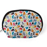 Funny Cute Colorful Cats Pattern Accessory Pouches (Medium)  Back