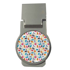 Funny Cute Colorful Cats Pattern Money Clips (round)  by EDDArt