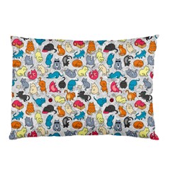 Funny Cute Colorful Cats Pattern Pillow Case (two Sides)