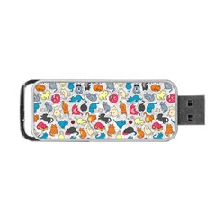 Funny Cute Colorful Cats Pattern Portable Usb Flash (one Side) by EDDArt