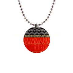 Creative Red And Black Geometric Design  Button Necklaces