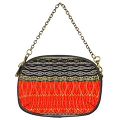 Creative Red And Black Geometric Design  Chain Purses (two Sides) 