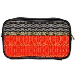 Creative Red And Black Geometric Design  Toiletries Bags 2-side