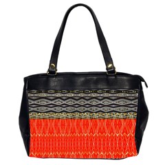 Creative Red And Black Geometric Design  Office Handbags (2 Sides)  by flipstylezfashionsLLC