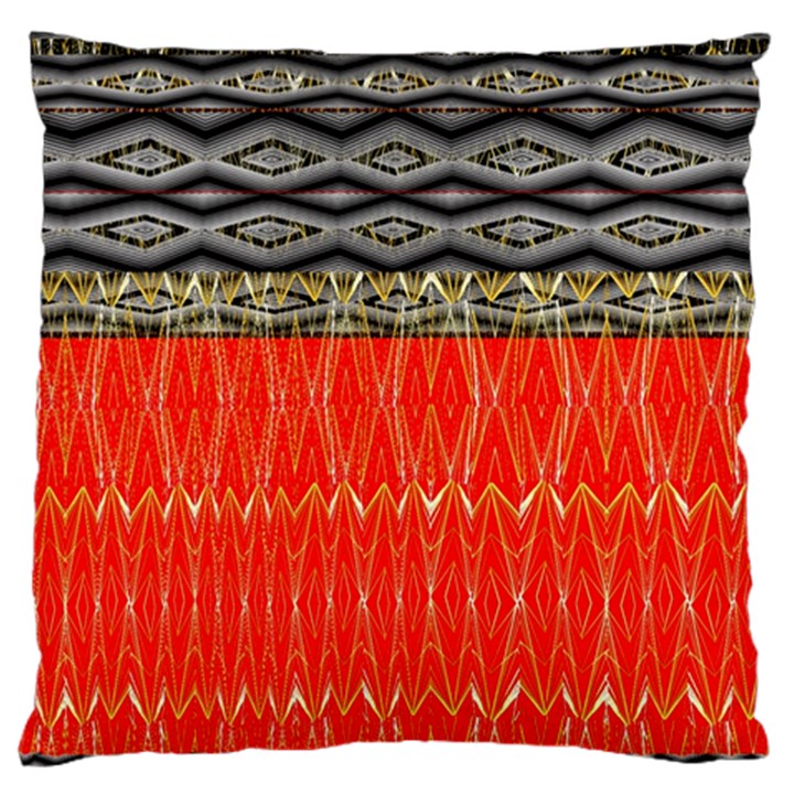 Creative red and black geometric design  Large Cushion Case (Two Sides)