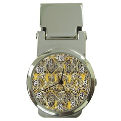 Gold And Black Geometric Designs Created By Flipstylez Designs Money Clip Watches by flipstylezfashionsLLC