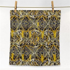 Gold And Black Geometric Designs Created By Flipstylez Designs Face Towel by flipstylezfashionsLLC