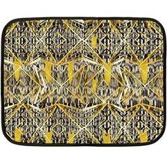 Gold And Black Geometric Designs Created By Flipstylez Designs Double Sided Fleece Blanket (mini)  by flipstylezfashionsLLC