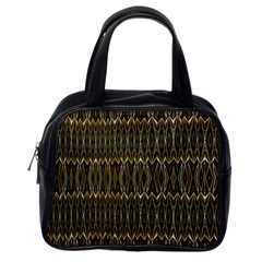 Stretched Gold And Black Design By Kiekiestrickland  Classic Handbags (one Side) by flipstylezfashionsLLC