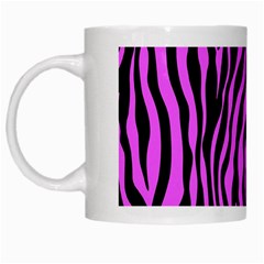 Zebra Stripes Pattern Trend Colors Black Pink White Mugs by EDDArt