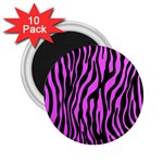 Zebra Stripes Pattern Trend Colors Black Pink 2.25  Magnets (10 pack)  Front