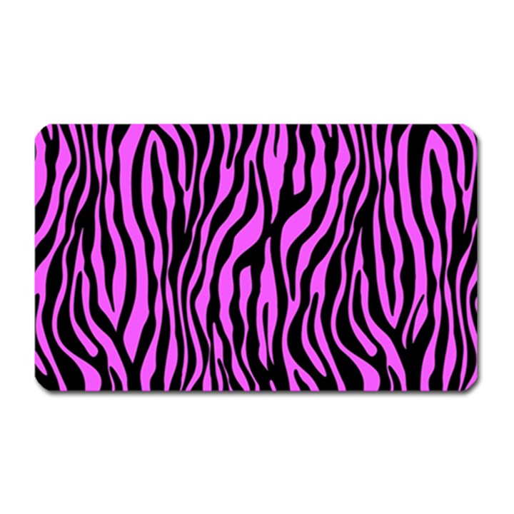 Zebra Stripes Pattern Trend Colors Black Pink Magnet (Rectangular)