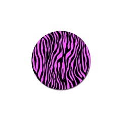 Zebra Stripes Pattern Trend Colors Black Pink Golf Ball Marker by EDDArt