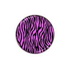 Zebra Stripes Pattern Trend Colors Black Pink Hat Clip Ball Marker (4 Pack) by EDDArt