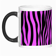 Zebra Stripes Pattern Trend Colors Black Pink Morph Mugs by EDDArt