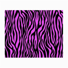 Zebra Stripes Pattern Trend Colors Black Pink Small Glasses Cloth (2-side) by EDDArt