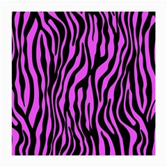 Zebra Stripes Pattern Trend Colors Black Pink Medium Glasses Cloth (2-side) by EDDArt