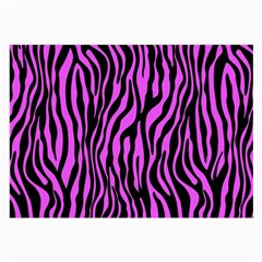 Zebra Stripes Pattern Trend Colors Black Pink Large Glasses Cloth (2-side) by EDDArt