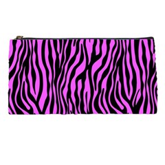 Zebra Stripes Pattern Trend Colors Black Pink Pencil Cases by EDDArt