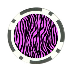 Zebra Stripes Pattern Trend Colors Black Pink Poker Chip Card Guard (10 Pack) by EDDArt